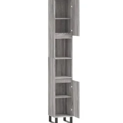 vidaXL - Kolomkast met 2 deuren - Grijs sonoma eiken - Hout - 30x30x190 cm