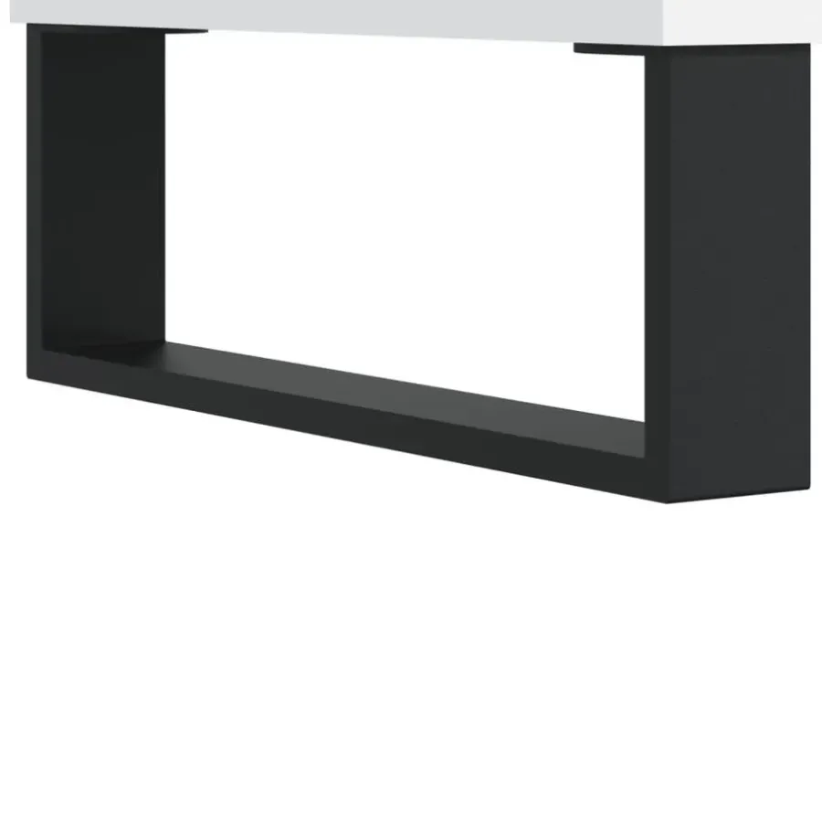 vidaXL - Kolomkast met 2 deuren 2 vakken - Wit - Hout en ijzer - 30x30x190 cm