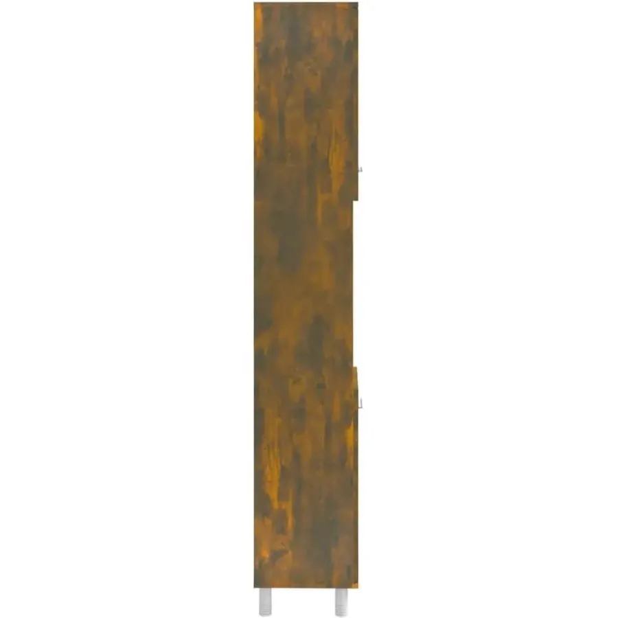 Hoge Kasten-vidaXL - Kolomkast met 2 deuren - Gerookt eiken - Bewerkt hout - 30x30x179 cm