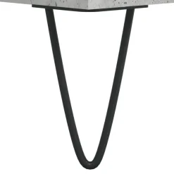 Hoge Kasten-vidaXL - Kolomkast met 2 deuren - Betongrijs - Hout en ijzer - 30x30x190 cm