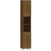 Hoge Kasten-vidaXL - Kolomkast met 2 deuren - Bruin eiken - Bewerkt hout - 30x30x179 cm