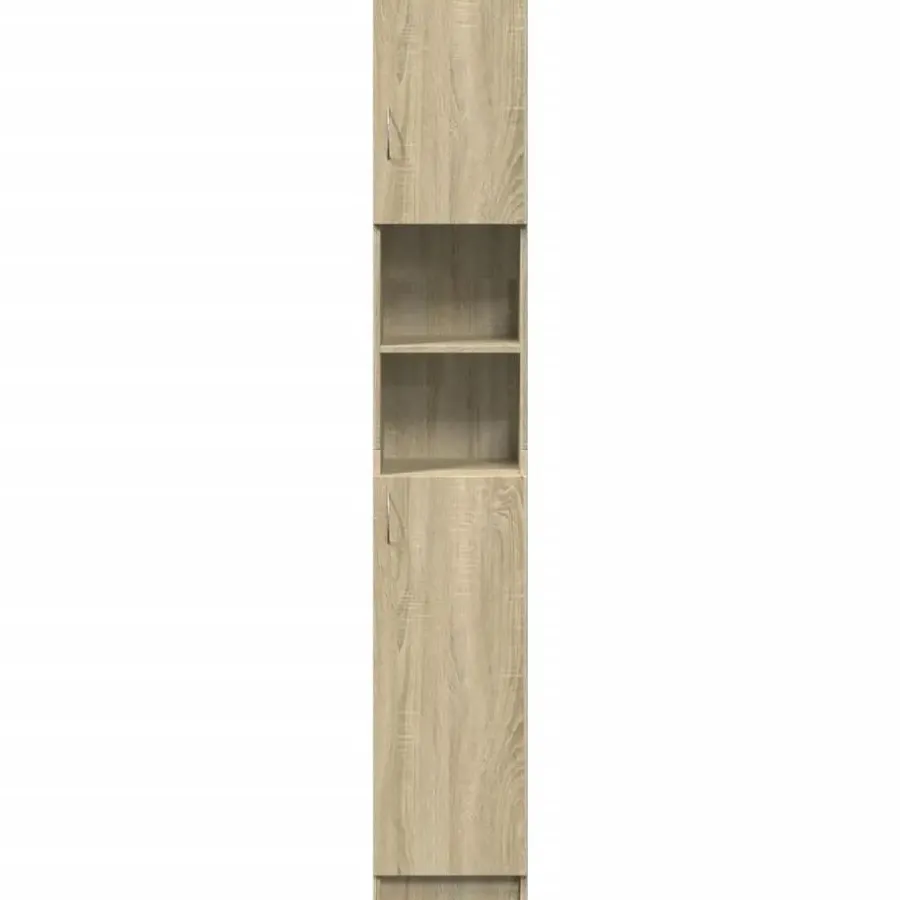 vidaXL - Kolomkast met 2 deuren 2 vakken - Sonoma eiken - Hout - 32x25.5x190 cm