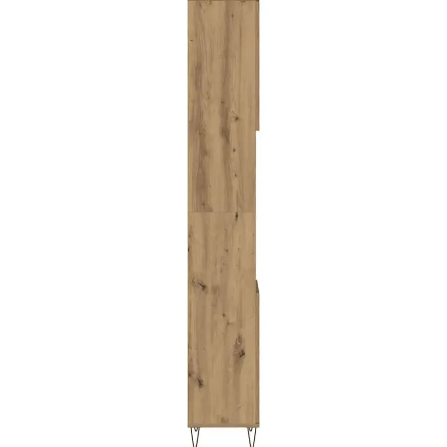 vidaXL - Kolomkast met 2 deuren 2 vakken - Artisan eiken - Hout - 30x30x190 cm