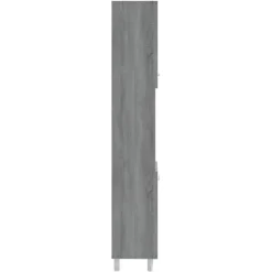 Hoge Kasten-vidaXL - Kolomkast met 2 deuren - Grijs sonoma eiken - Hout - 30x30x179 cm