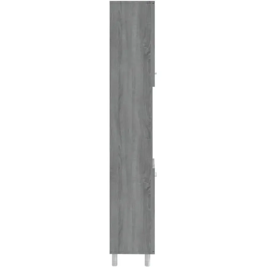 Hoge Kasten-vidaXL - Kolomkast met 2 deuren - Grijs sonoma eiken - Hout - 30x30x179 cm
