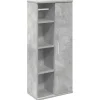 vidaXL - Kolomkast met rolhouder - Betongrijs - Bewerkt hout - 39x22x90 cm