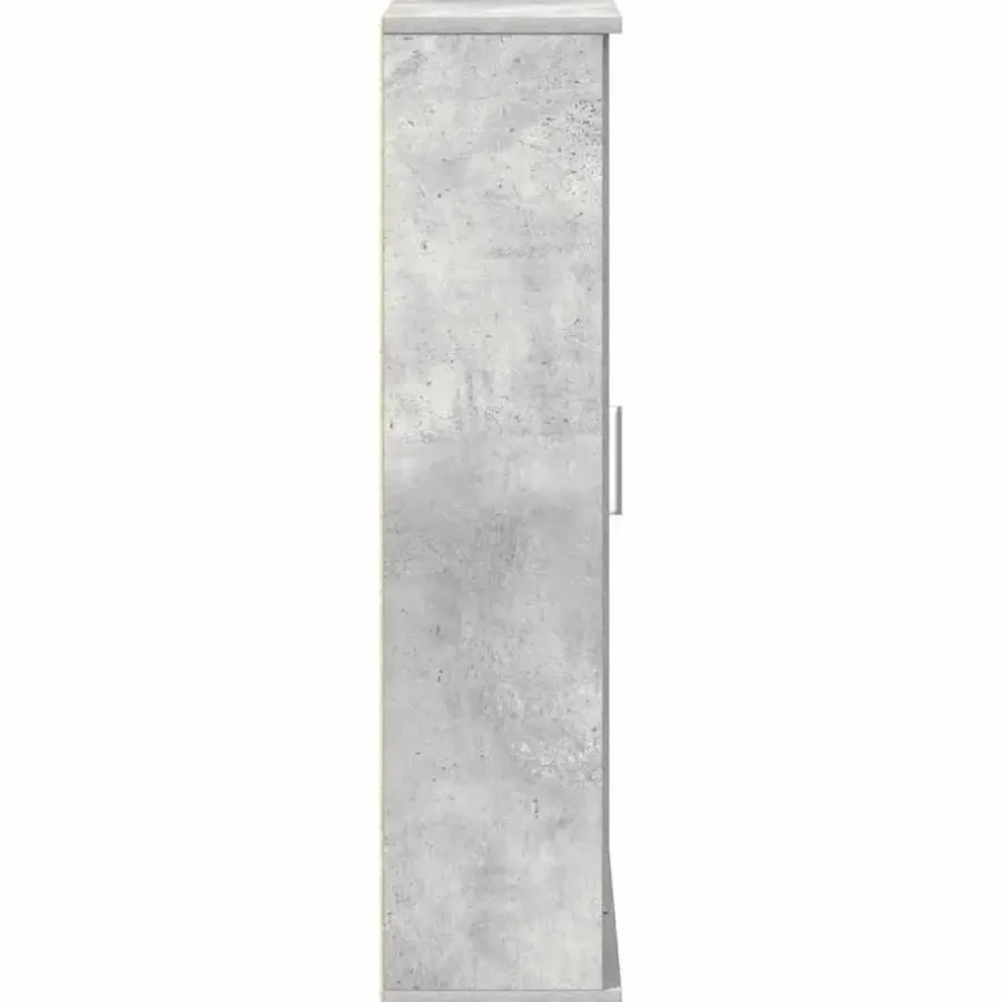 vidaXL - Kolomkast met rolhouder - Betongrijs - Bewerkt hout - 39x22x90 cm