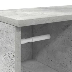 vidaXL - Kolomkast met rolhouder - Betongrijs - Bewerkt hout - 39x22x90 cm