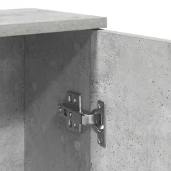 vidaXL - Kolomkast met rolhouder - Betongrijs - Bewerkt hout - 39x22x90 cm