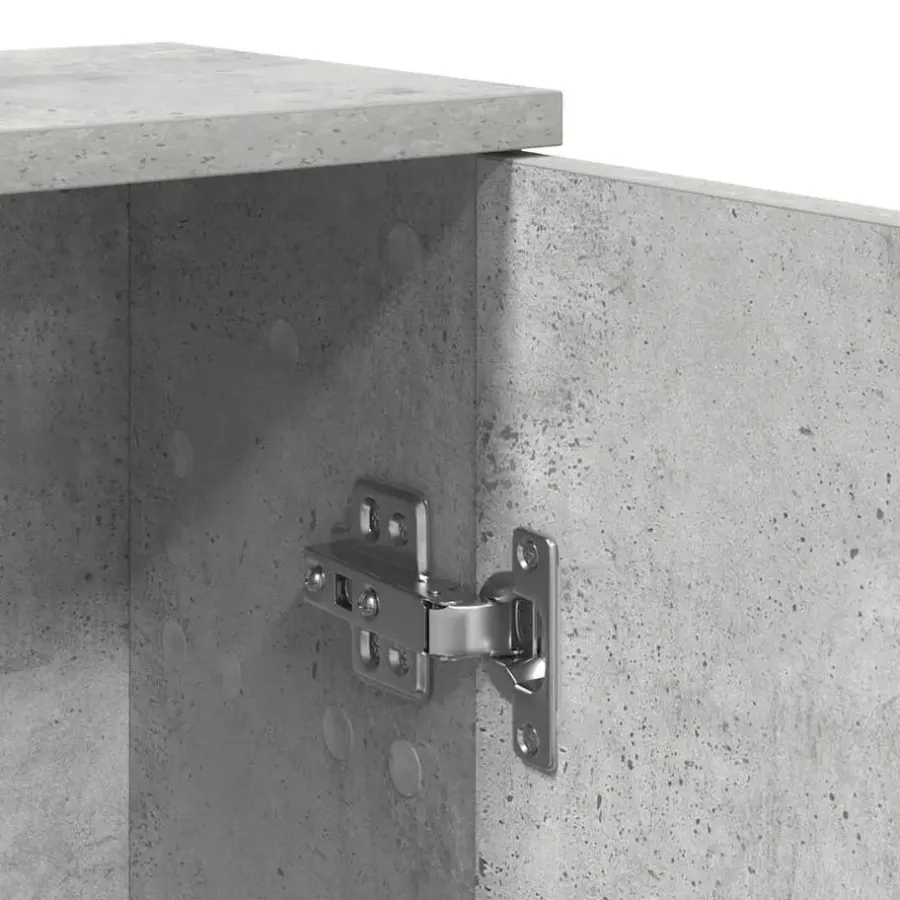 vidaXL - Kolomkast met rolhouder - Betongrijs - Bewerkt hout - 39x22x90 cm