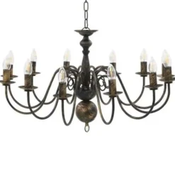 vidaXL - Kroonluchter - Zwart - Metaal