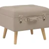 Krukjes-vidaXL - Kruk - Beige - Stof