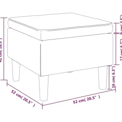 vidaXL - Kruk - Zwart - Stof