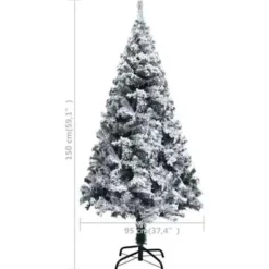 Kerstbomen-vidaXL - Kunstboom - Groen - 150 x 95 cm
