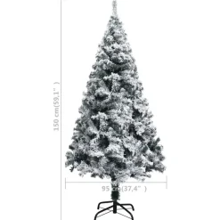 Kerstbomen-vidaXL - Kunstboom - Groen - 150 x 95 cm