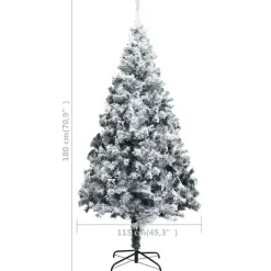 Kerstbomen-vidaXL - Kunstboom - Groen - 180 x 115 cm