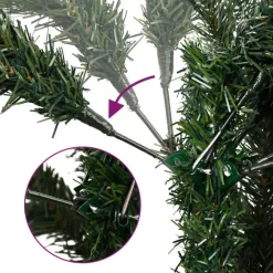 Kerstbomen-vidaXL - Kunstkerstboom - Groen - 210 cm