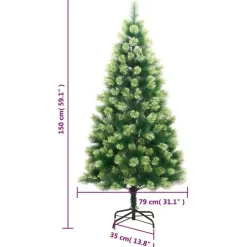 Kerstbomen-vidaXL - Kunstkerstboom - Groen - 150 cm