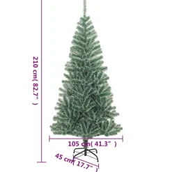 vidaXL - Kunstkerstboom - Groen - 210 cm