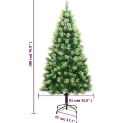 Kerstbomen-vidaXL - Kunstkerstboom - Groen - 180 cm