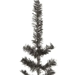 Kerstbomen-vidaXL - Kunstkerstboom met 486 tips en staal standaard 240 cm - Zwart - PVC