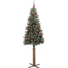 Kerstbomen-vidaXL - Kunstkerstboom met staal standaard 180 cm - Groen - PVC