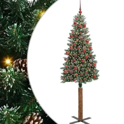 Kerstbomen-vidaXL - Kunstkerstboom met staal standaard 180 cm - Groen - PVC