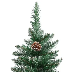 Kerstbomen-vidaXL - Kunstkerstboom met staal standaard 180 cm - Groen - PVC