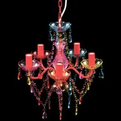Kroonluchters-vidaXL - Kunstmatige Kristallen Glazen Plafondlamp - Multikleur - Glas