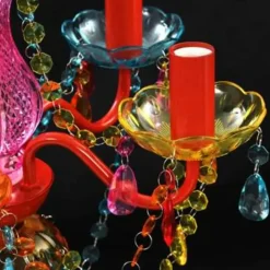 Kroonluchters-vidaXL - Kunstmatige Kristallen Glazen Plafondlamp - Multikleur - Glas