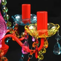 Kroonluchters-vidaXL - Kunstmatige Kristallen Glazen Plafondlamp - Multikleur - Glas