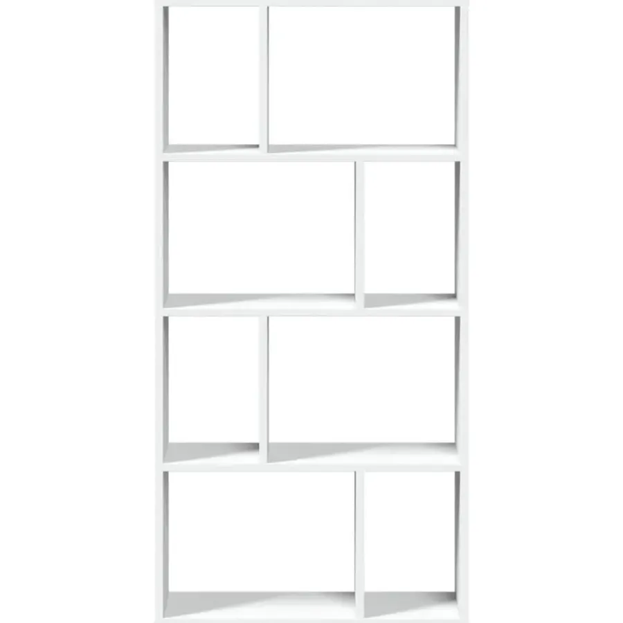 Boekenkasten|Boekenkasten-vidaXL - 4-laags Boekenkast voor woonkamers - Wit - Hout - 60x20x120 cm