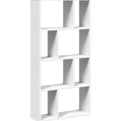 Boekenkasten|Boekenkasten-vidaXL - 4-laags Boekenkast voor woonkamers - Wit - Hout - 60x20x120 cm