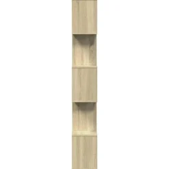 vidaXL - 5-laags Boekenkast voor woonkamers - Sonoma eiken - Hout - 70x24x161 cm