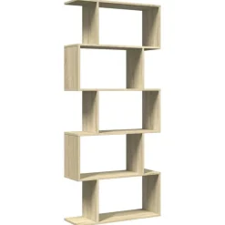 vidaXL - 5-laags Boekenkast voor woonkamers - Sonoma eiken - Hout - 70x24x161 cm
