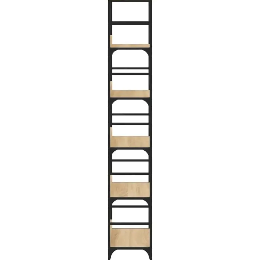 Boekenkasten|Boekenkasten-vidaXL - 5-laags Boekenkast - Sonoma eiken - Bewerkt hout - 50x33x188.5 cm