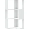 Boekenkasten|Boekenkasten-vidaXL - 3-laags Hoekboekenkast - Wit - Bewerkt hout - 50x50x102 cm