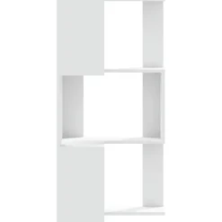 Boekenkasten|Boekenkasten-vidaXL - 3-laags Hoekboekenkast - Wit - Bewerkt hout - 50x50x102 cm
