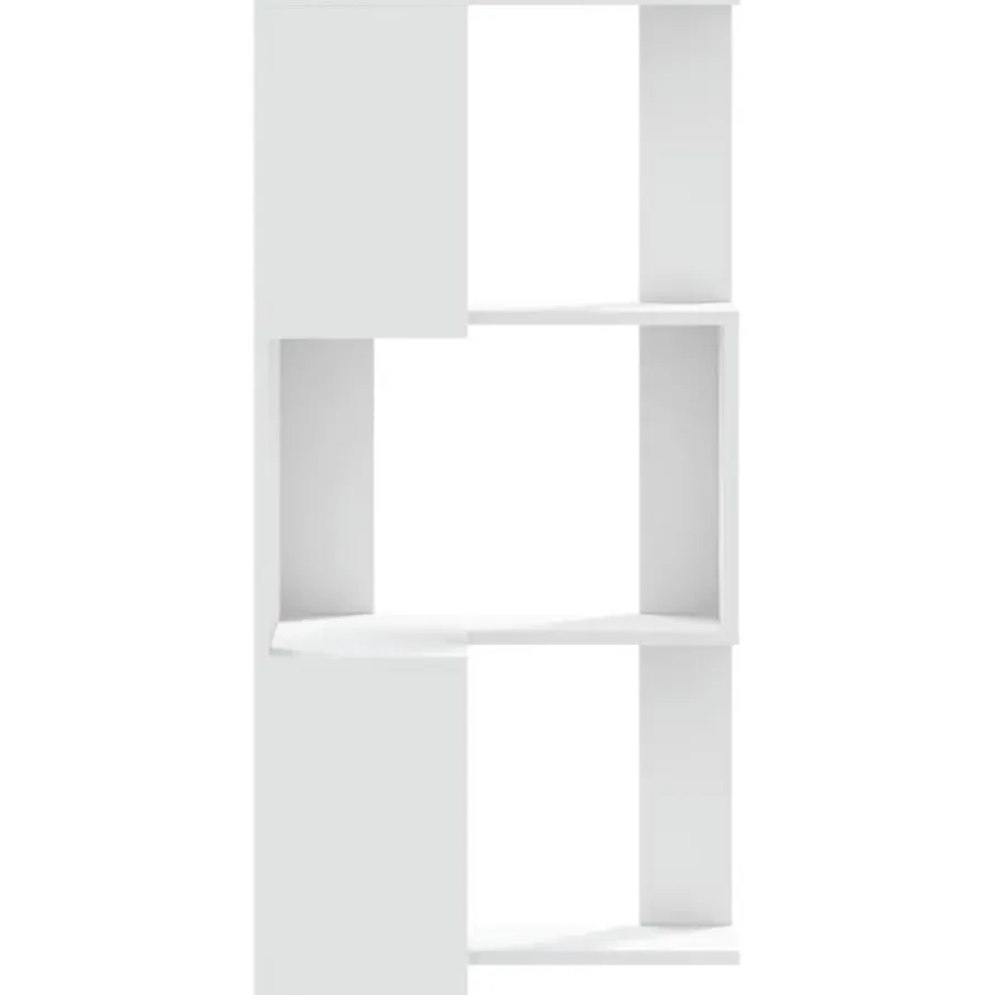 Boekenkasten|Boekenkasten-vidaXL - 3-laags Hoekboekenkast - Wit - Bewerkt hout - 50x50x102 cm