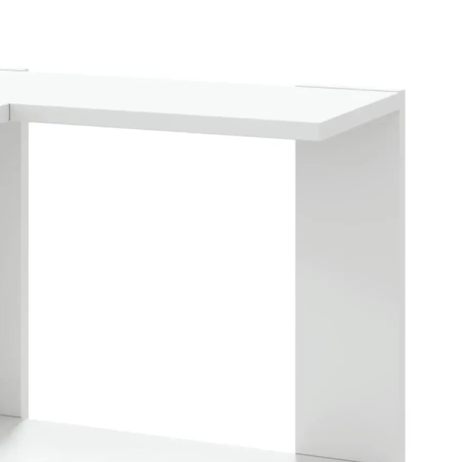 Boekenkasten|Boekenkasten-vidaXL - 3-laags Hoekboekenkast - Wit - Bewerkt hout - 50x50x102 cm