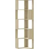 Boekenkasten|Boekenkasten-vidaXL - 5-laags Hoekboekenkast - Sonoma eiken - Bewerkt hout - 50x50x179 cm
