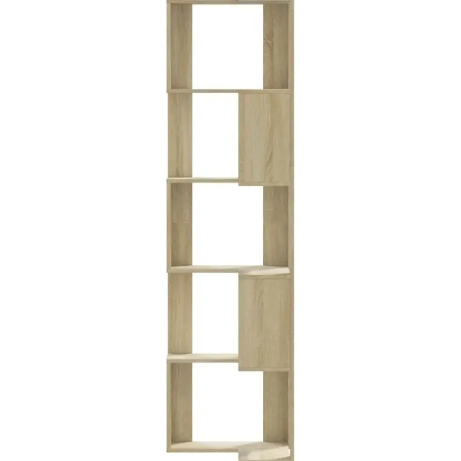 Boekenkasten|Boekenkasten-vidaXL - 5-laags Hoekboekenkast - Sonoma eiken - Bewerkt hout - 50x50x179 cm
