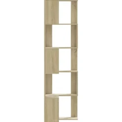 Boekenkasten|Boekenkasten-vidaXL - 5-laags Hoekboekenkast - Sonoma eiken - Bewerkt hout - 50x50x179 cm