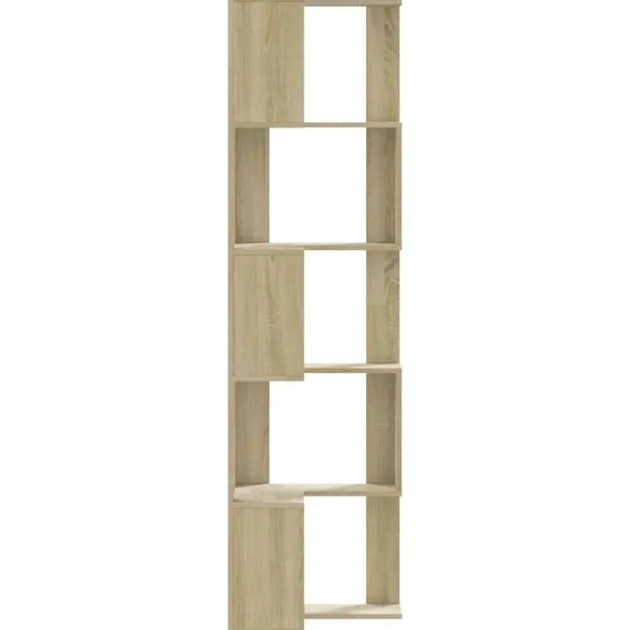 Boekenkasten|Boekenkasten-vidaXL - 5-laags Hoekboekenkast - Sonoma eiken - Bewerkt hout - 50x50x179 cm