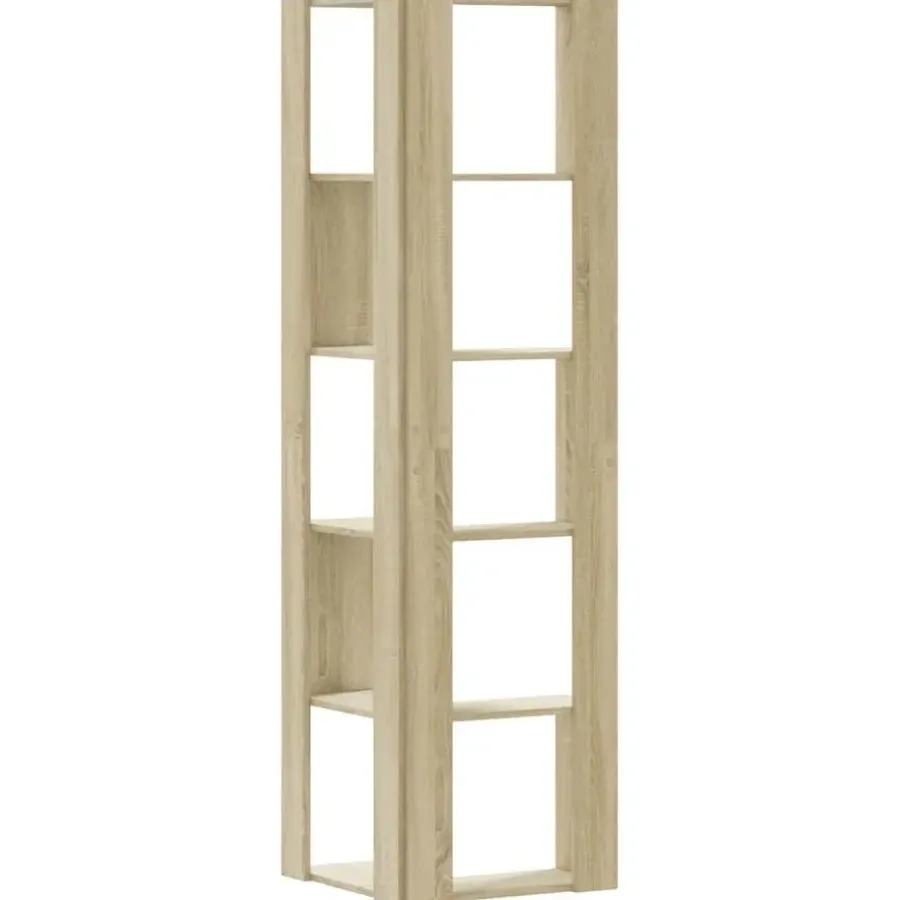 Boekenkasten|Boekenkasten-vidaXL - 5-laags Hoekboekenkast - Sonoma eiken - Bewerkt hout - 50x50x179 cm
