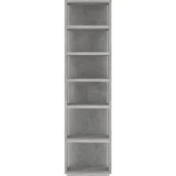 vidaXL - 6-laags Schoenenkast 6 paar - Betongrijs - Hout - 27.5x27x102 cm