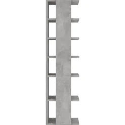 vidaXL - 6-laags Schoenenkast 6 paar - Betongrijs - Hout - 27.5x27x102 cm
