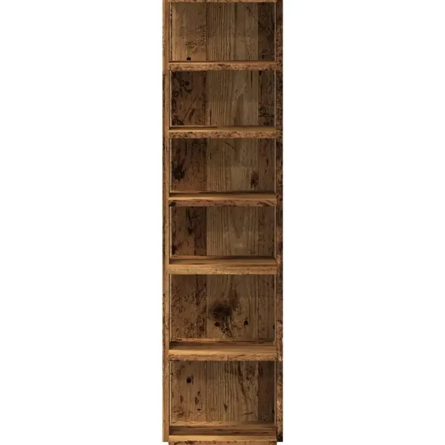 Schoenenkasten-vidaXL - 6-laags Schoenenkast 6 paar - Oud hout - 28x27x102 cm