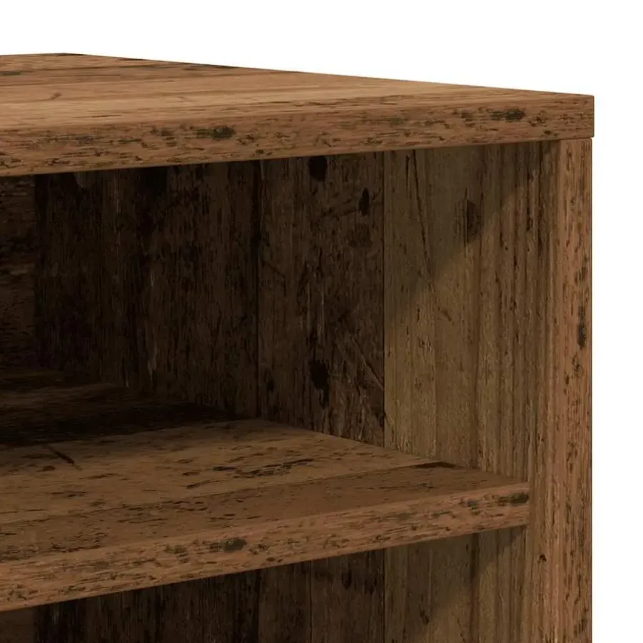Schoenenkasten-vidaXL - 5-laags Schoenenkast 10 paar - Oud hout - 60x35x70 cm