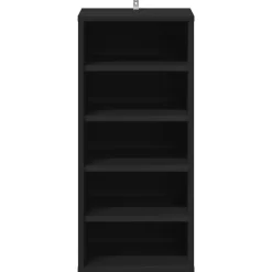 vidaXL - 5-laags Wandschoenenkast 5 paar - Zwart - Bewerkt hout - 31.5x35x70 cm